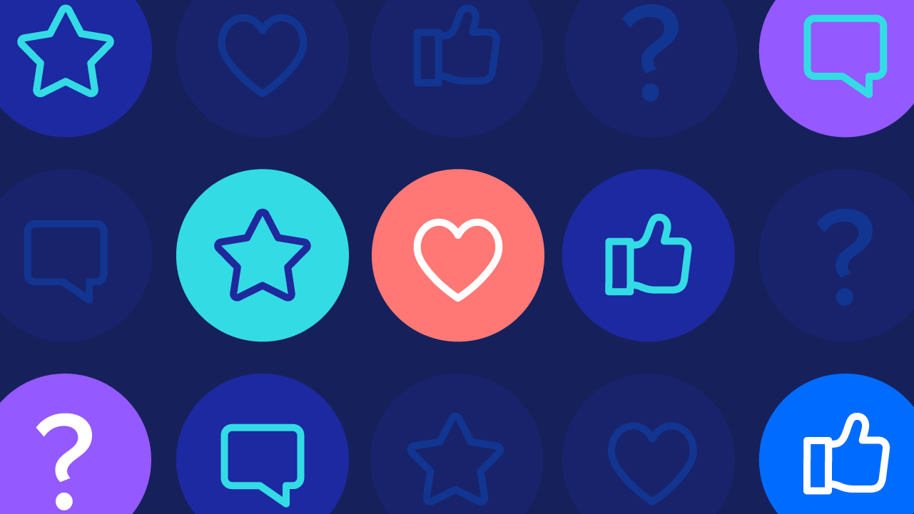 woman with microphone interviewing man